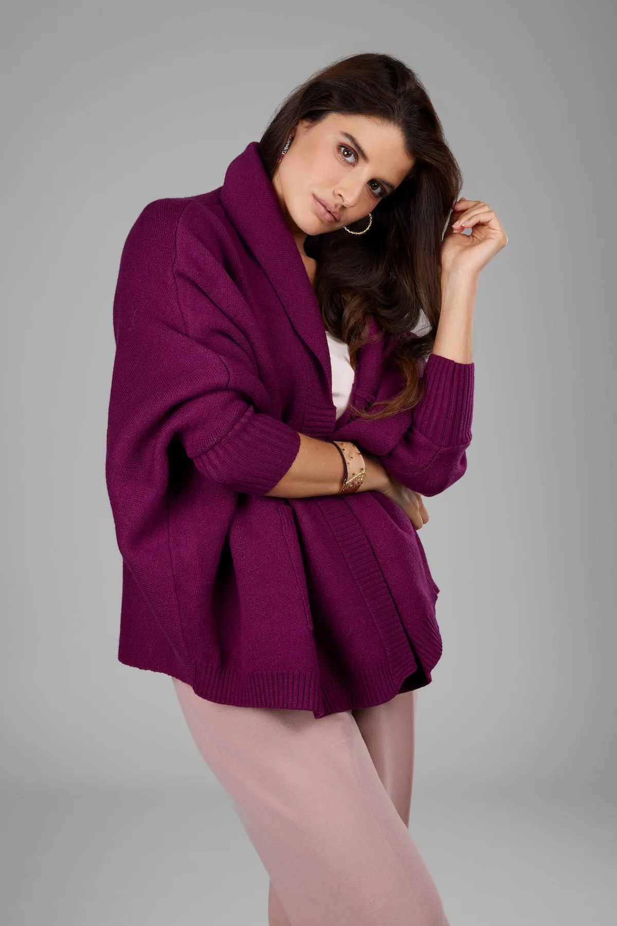 Open Front Oversized Cardigan Sweater