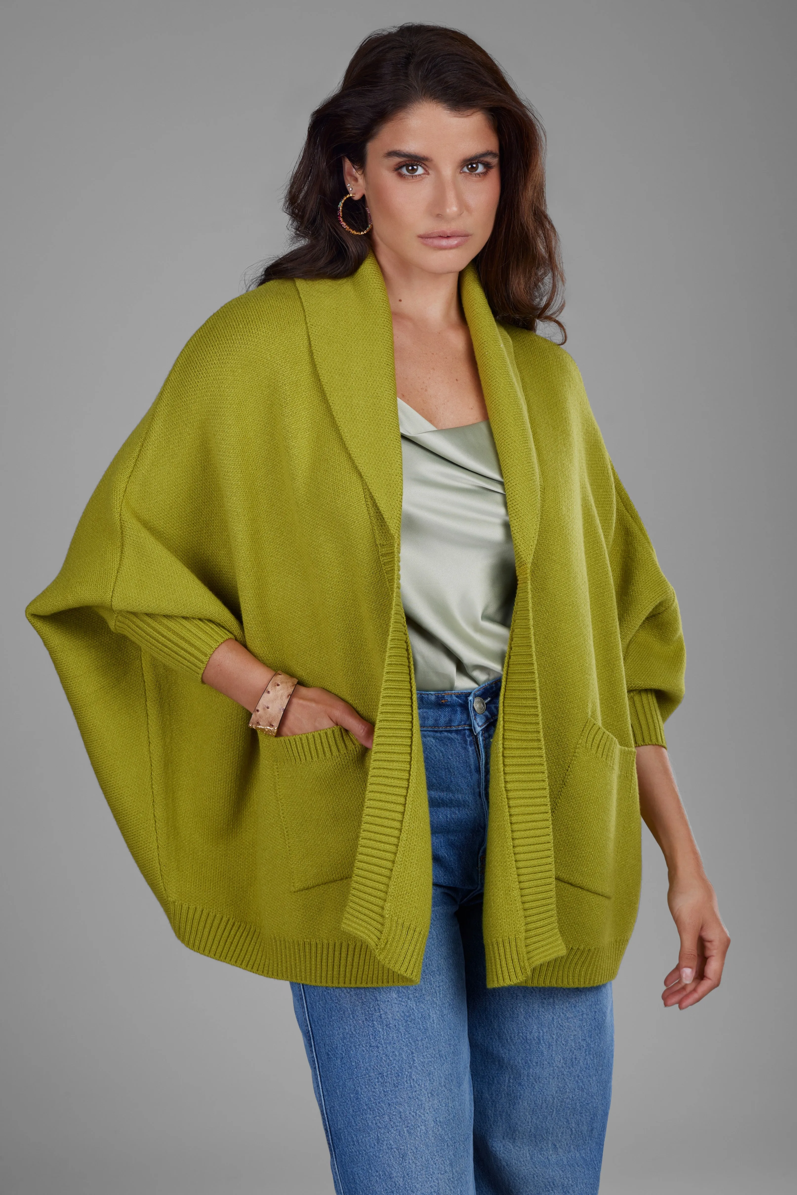 Open Front Oversized Cardigan Sweater