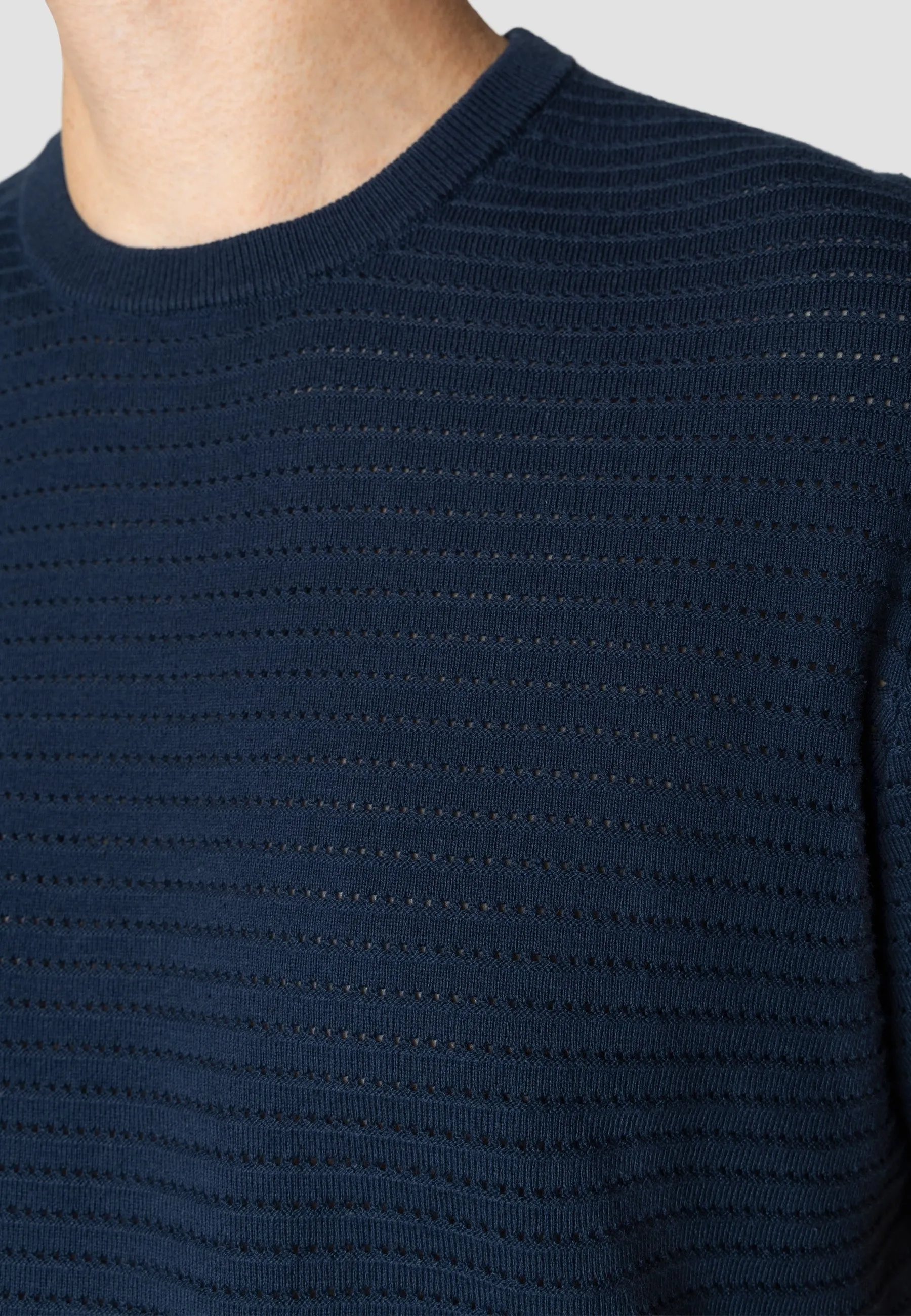 Owen knitted t-shirt - Navy