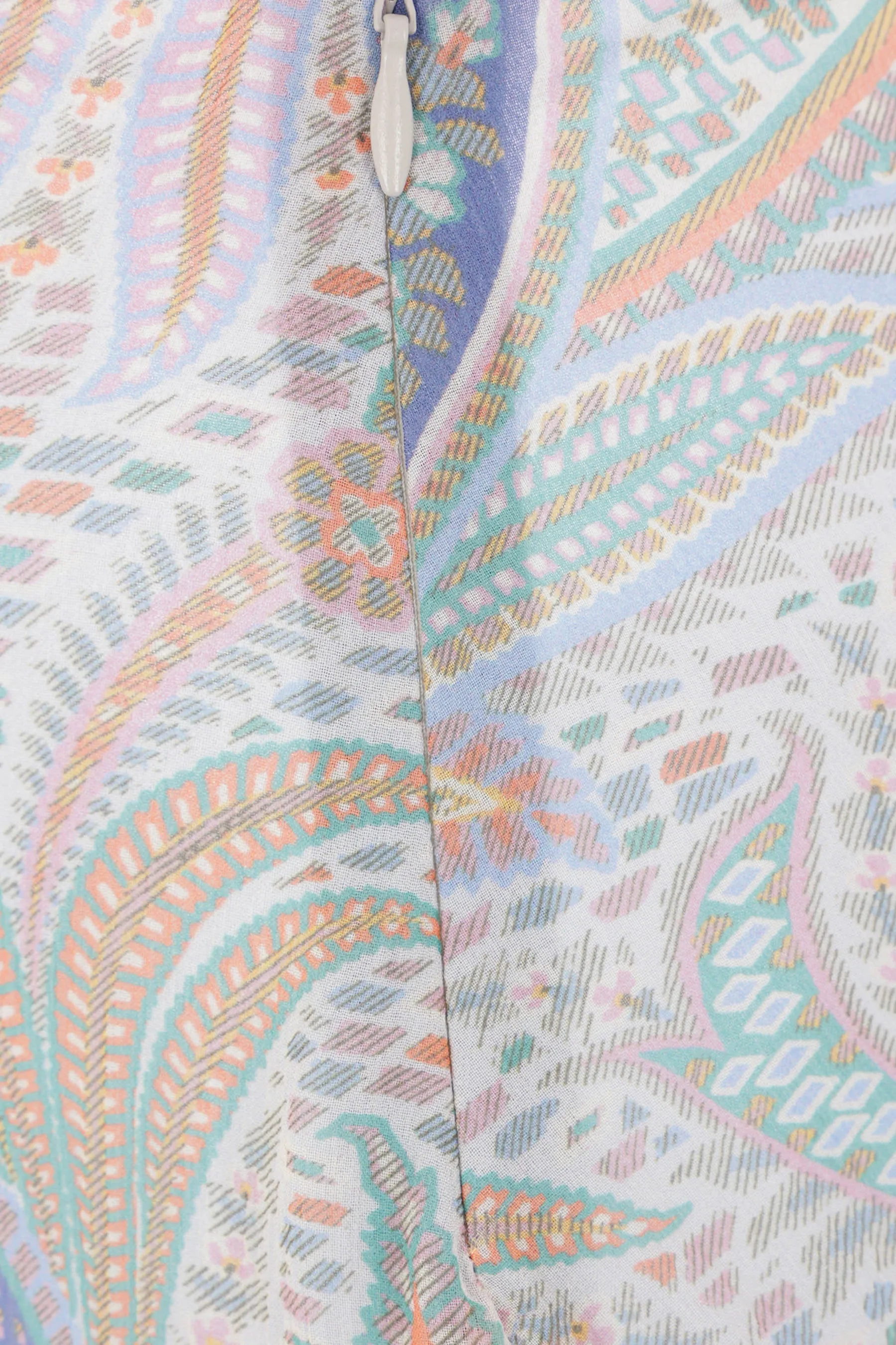 Paisley Print Silk Skirt