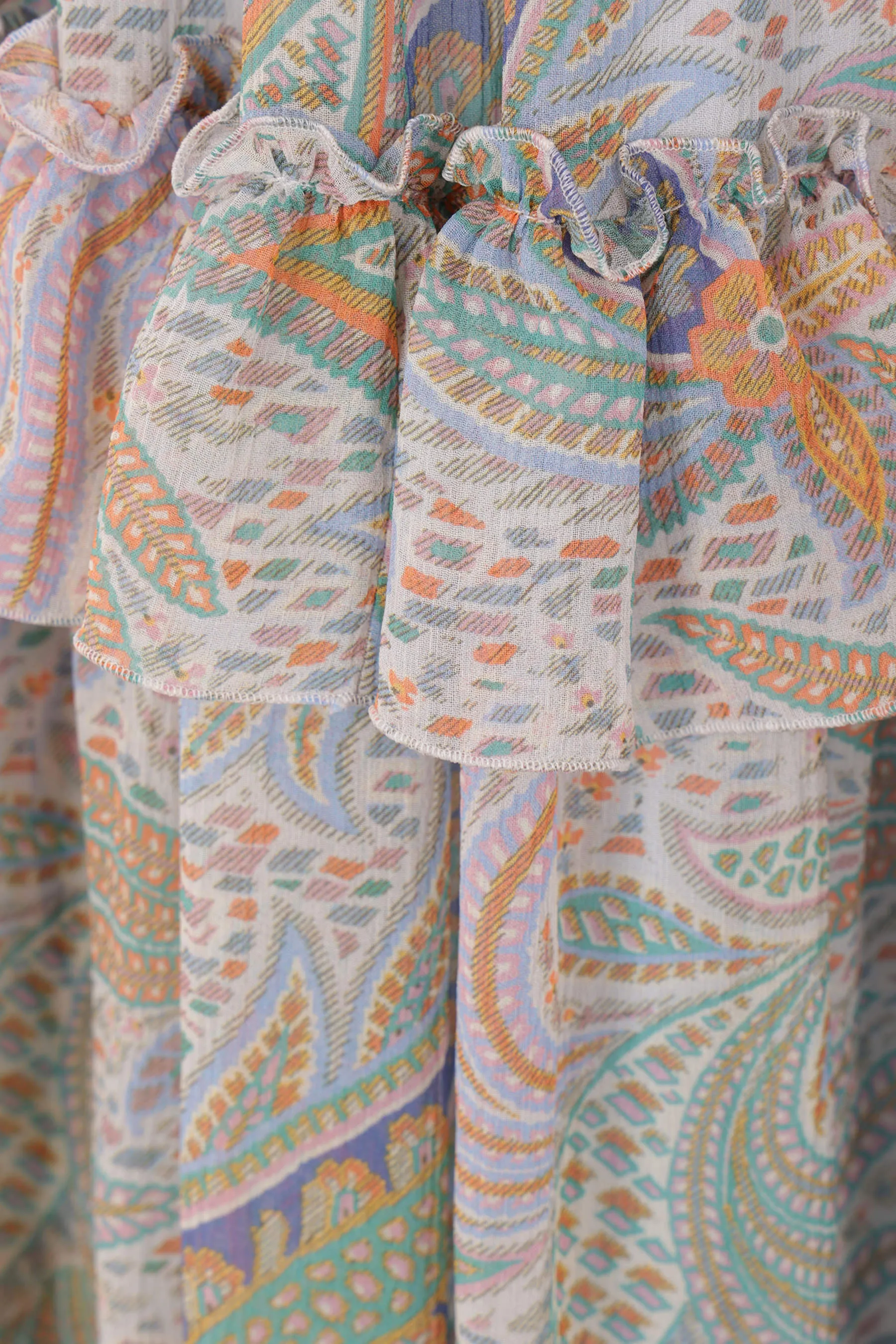 Paisley Print Silk Skirt