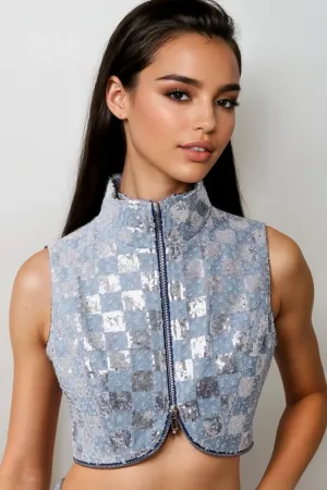 Paloma Denim Crop Vest