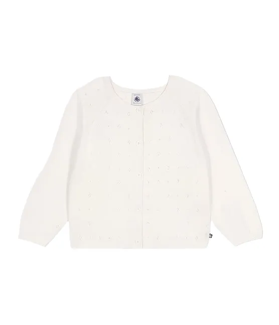 Petit Bateau girls pointelle cardigan