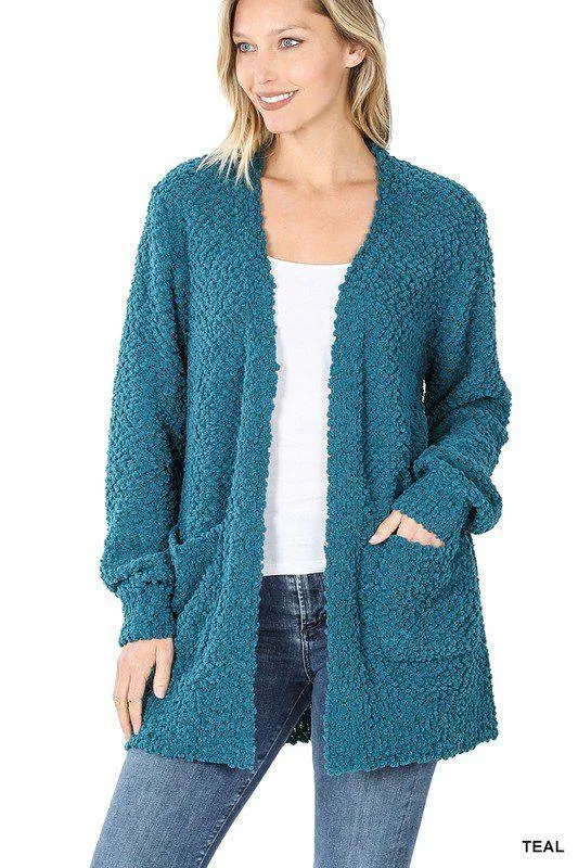 Popcorn Cardigan with Pockets