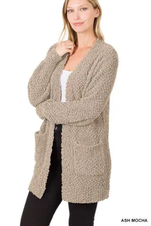 Popcorn Cardigan with Pockets