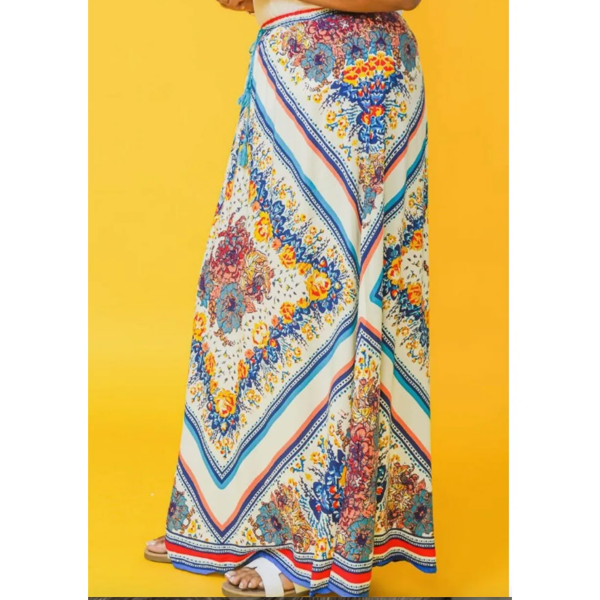Psychedelic Curvy Fit Maxi Skirt