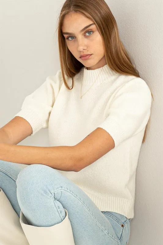 Puff Sleeve Sweater Top