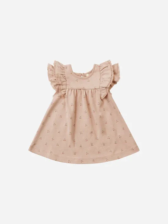 Quincy Mae Cherries Flutter Dress