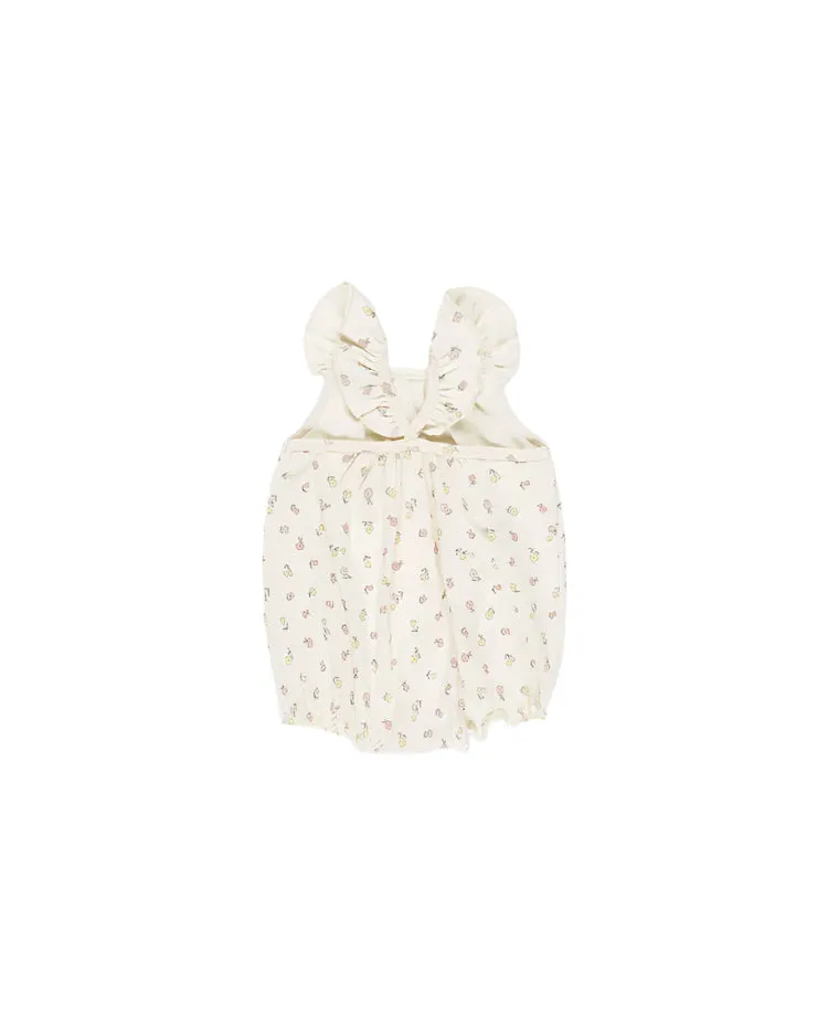 Quincy Mae infant girl ribbed ruffle romper