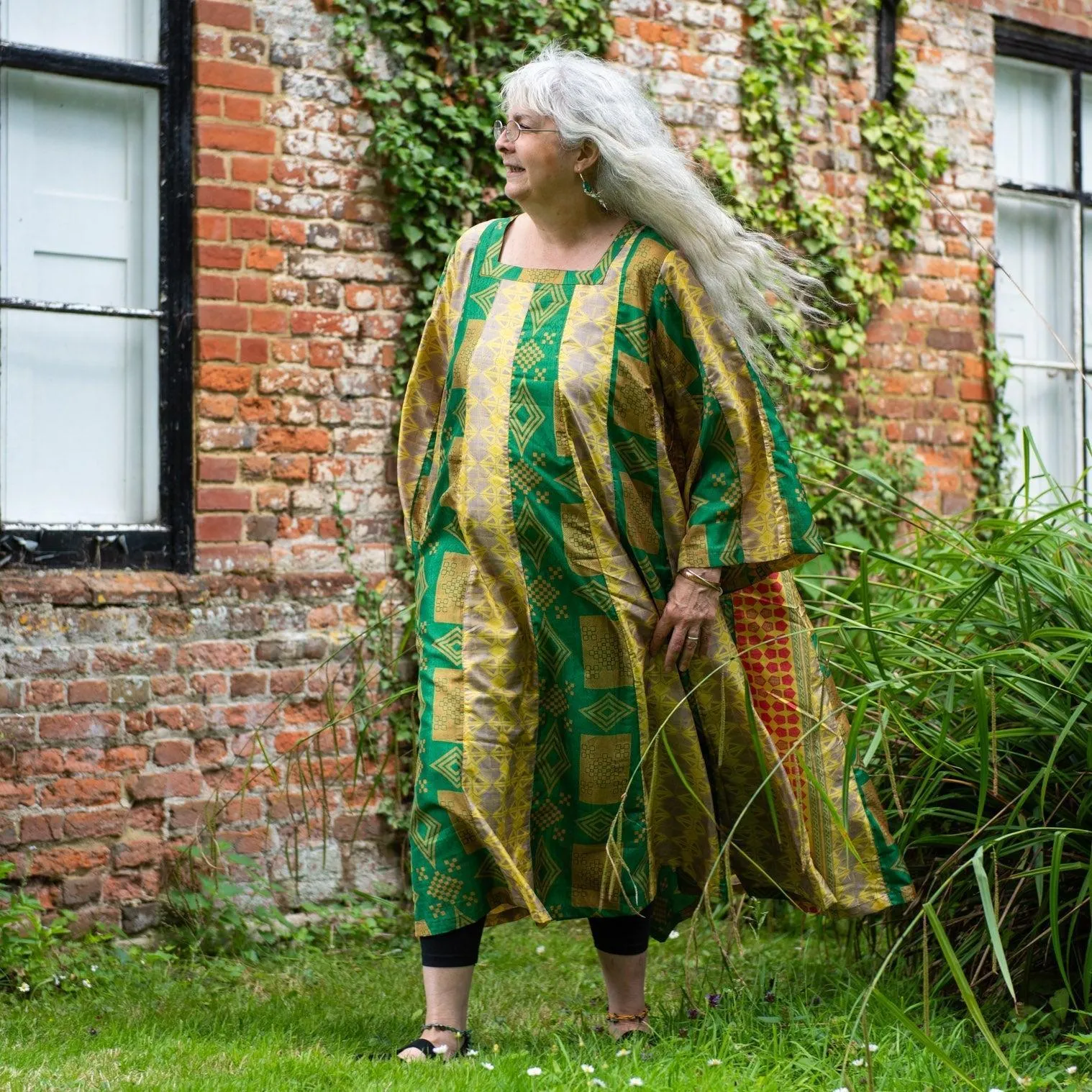 Recycled Sari Panel Dress