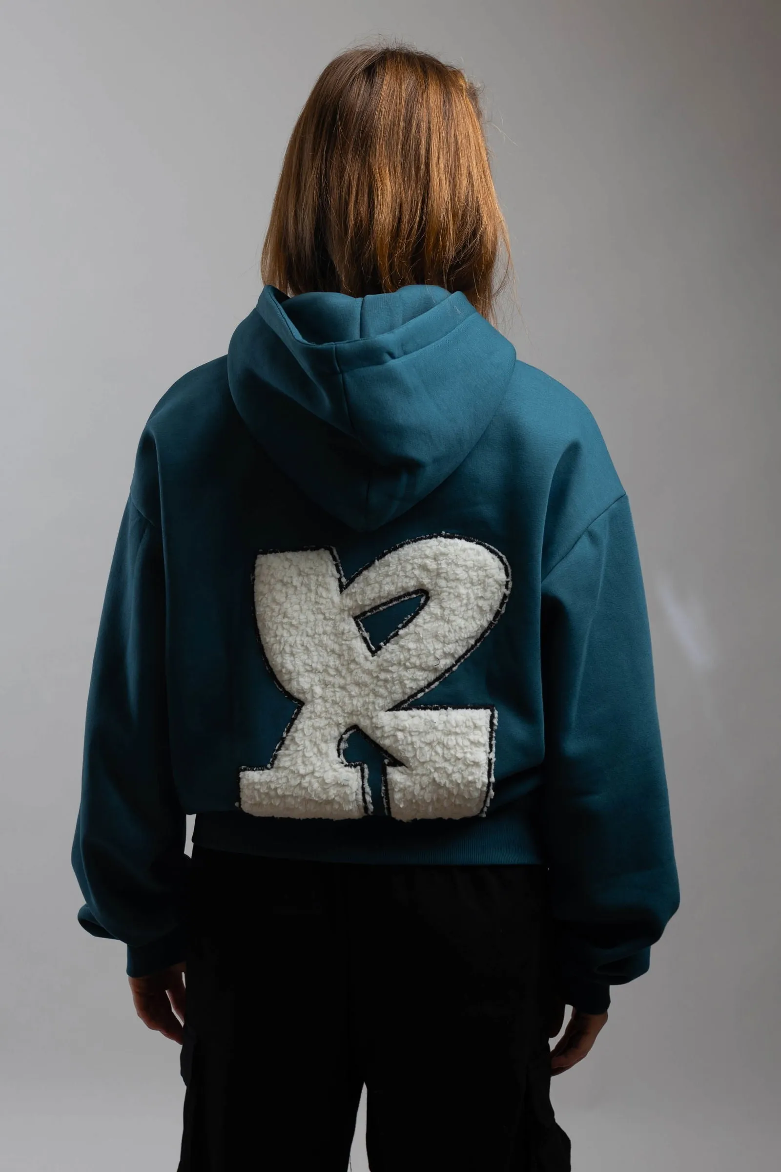 Red Dot Logo Hoodie-Teal