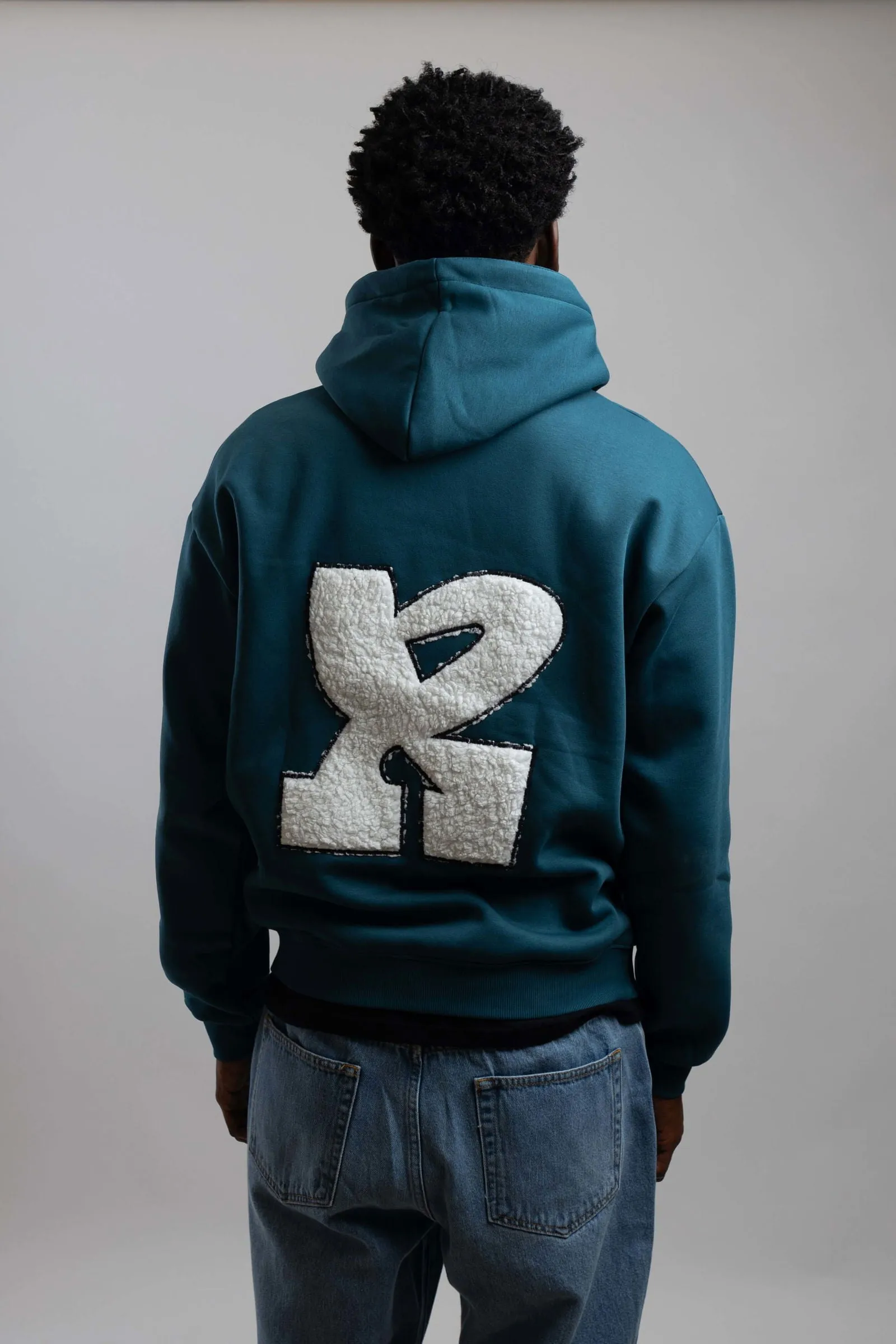 Red Dot Logo Hoodie-Teal