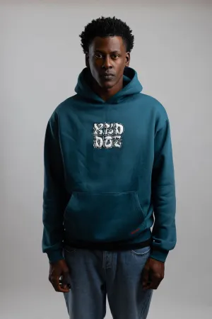 Red Dot Logo Hoodie-Teal