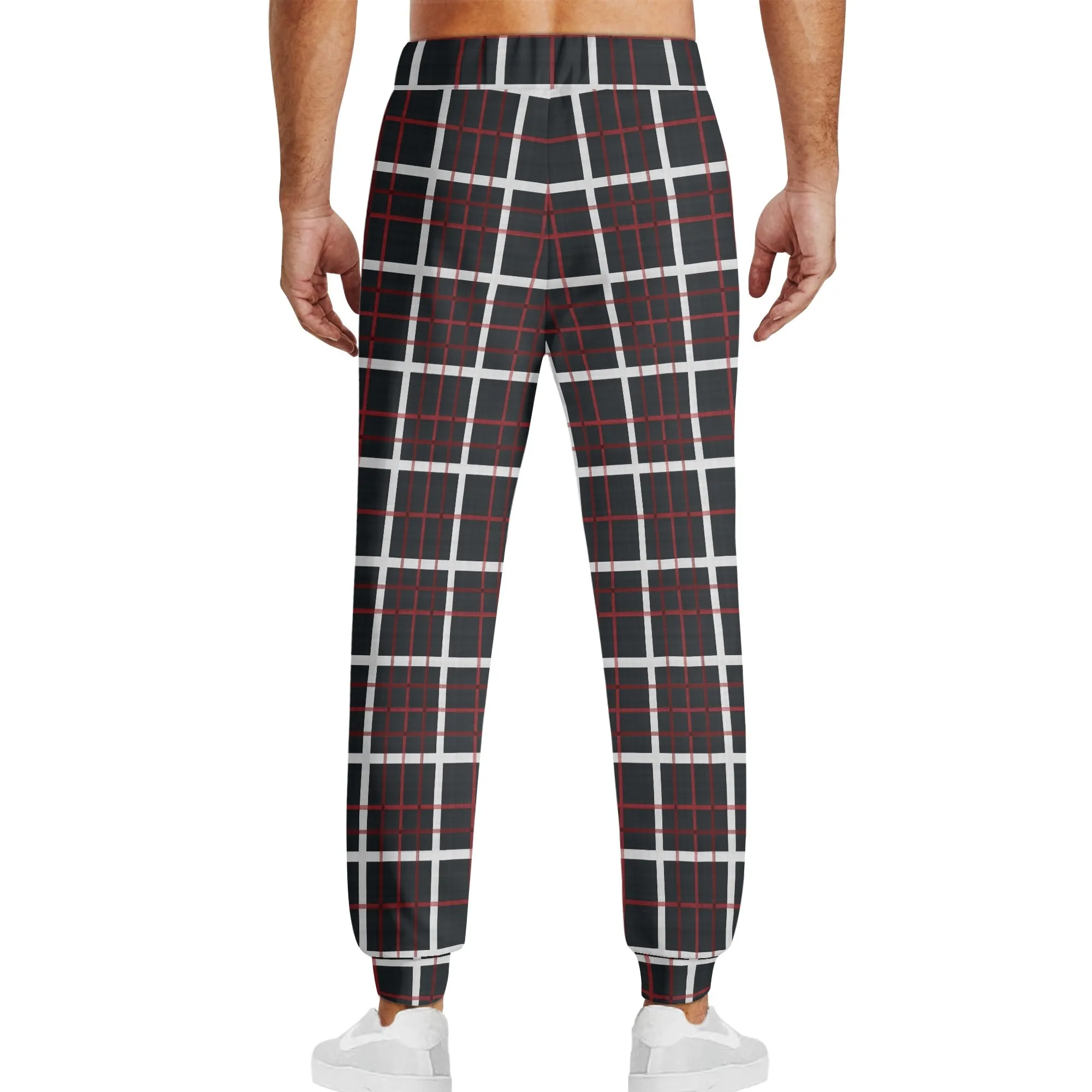 Red, White And Black Design Joggers Sweatpants