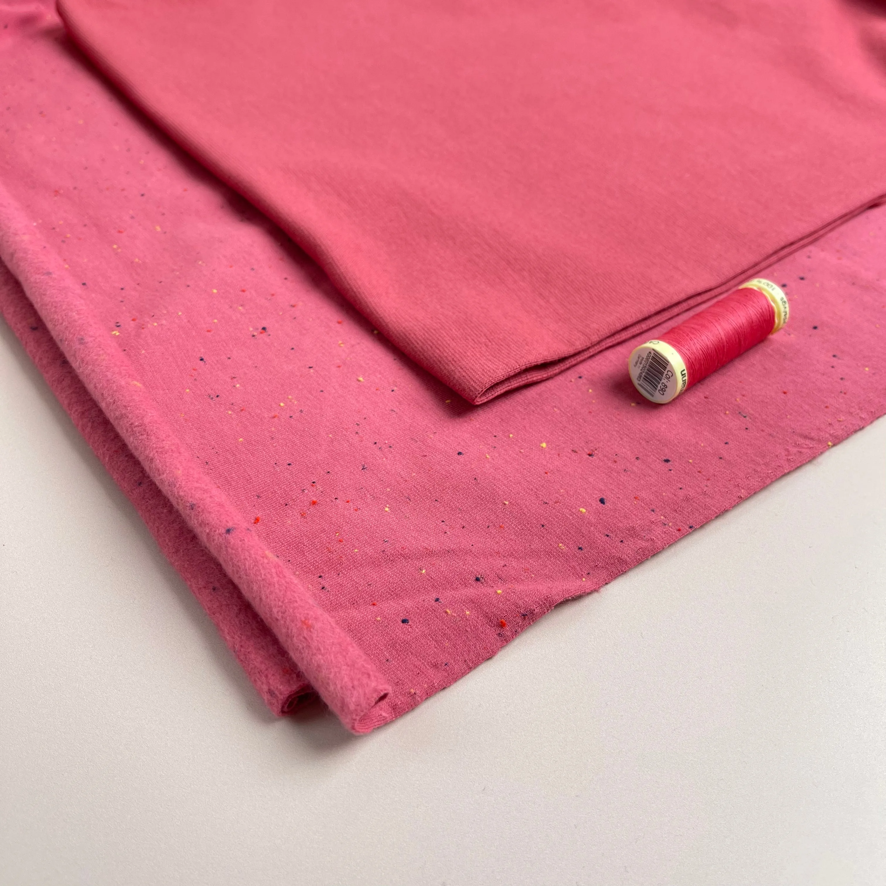 REMNANT 0.35 Metre - Dark Rose Tubular Cuff Ribbing Fabric