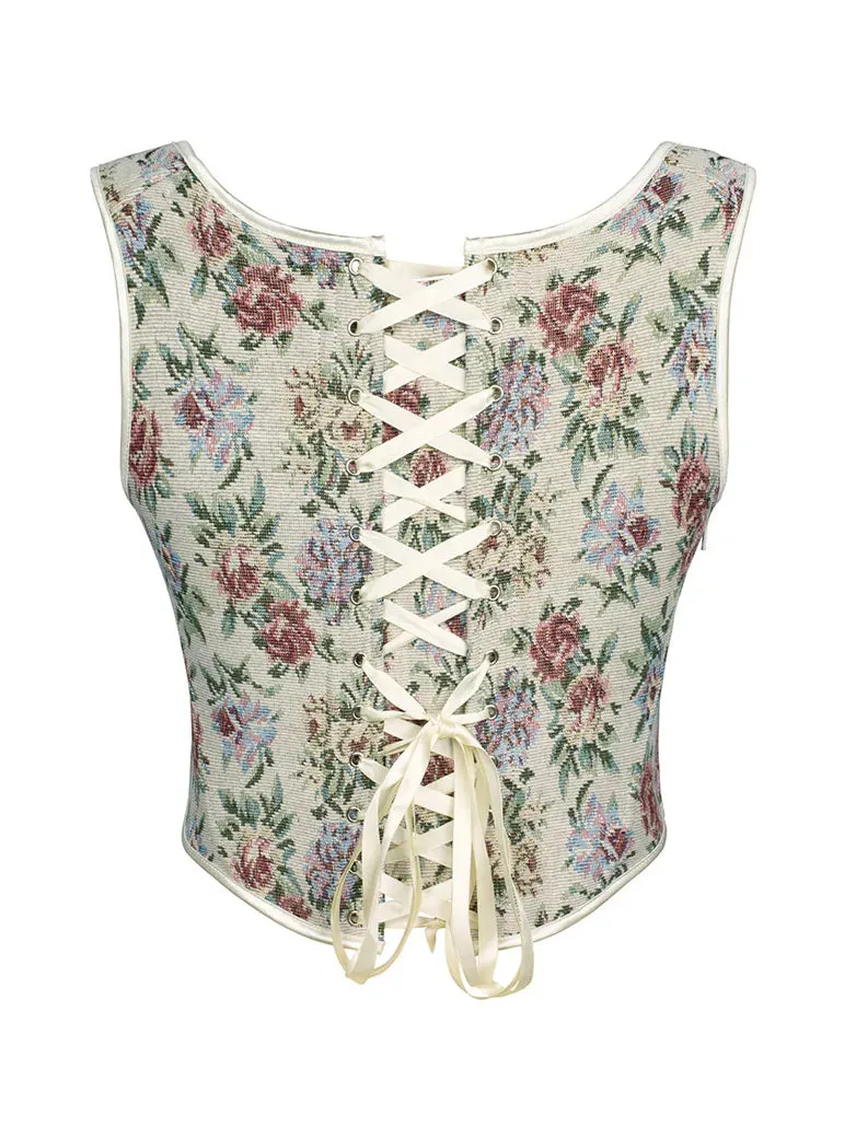 Renaissance Corset 22 Boned Lace-up Back Bodyshape Vest
