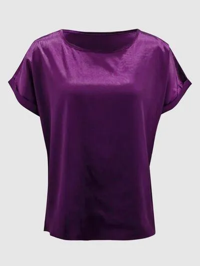Round Neck Shiny T-Shirt