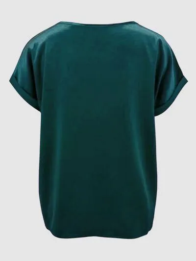 Round Neck Shiny T-Shirt