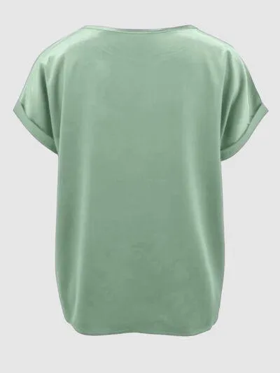 Round Neck Shiny T-Shirt