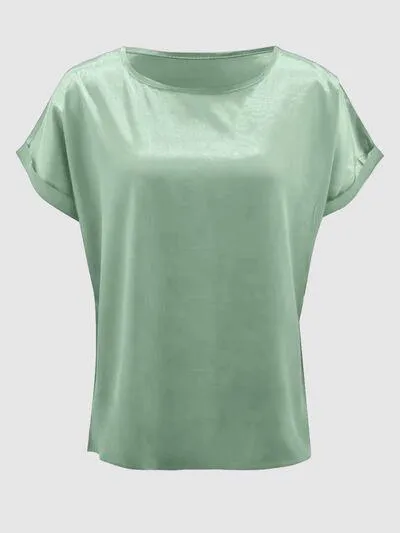 Round Neck Shiny T-Shirt