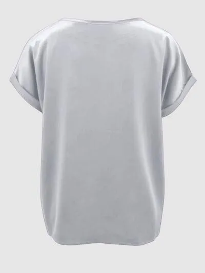 Round Neck Shiny T-Shirt