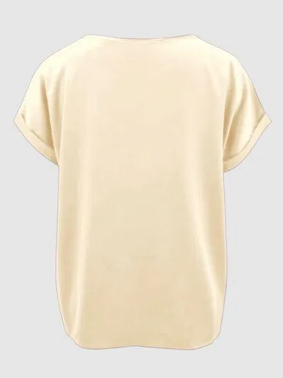 Round Neck Shiny T-Shirt