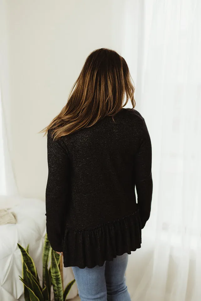 Ruffled Peplum Cardi