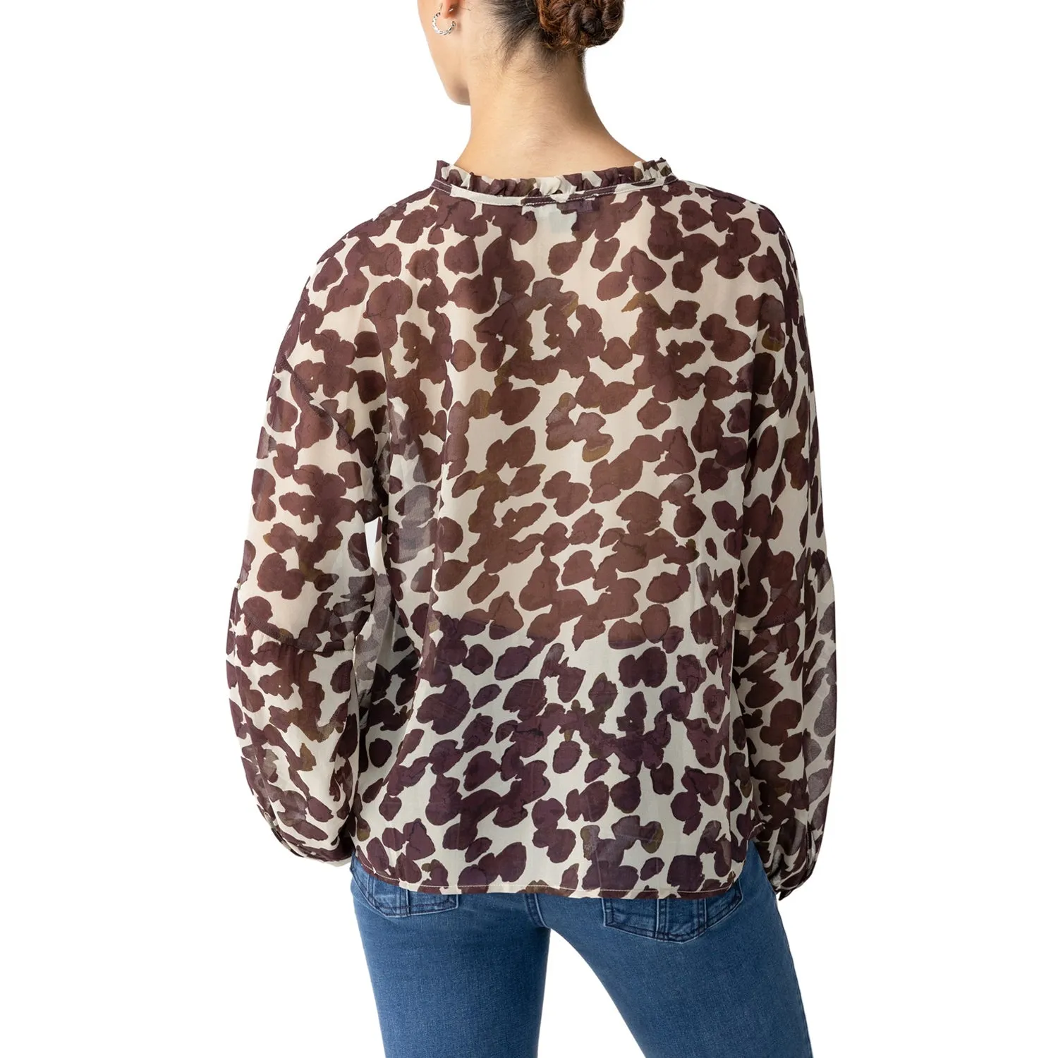 Sanctuary Watermark Blouse - Chocolate Spots