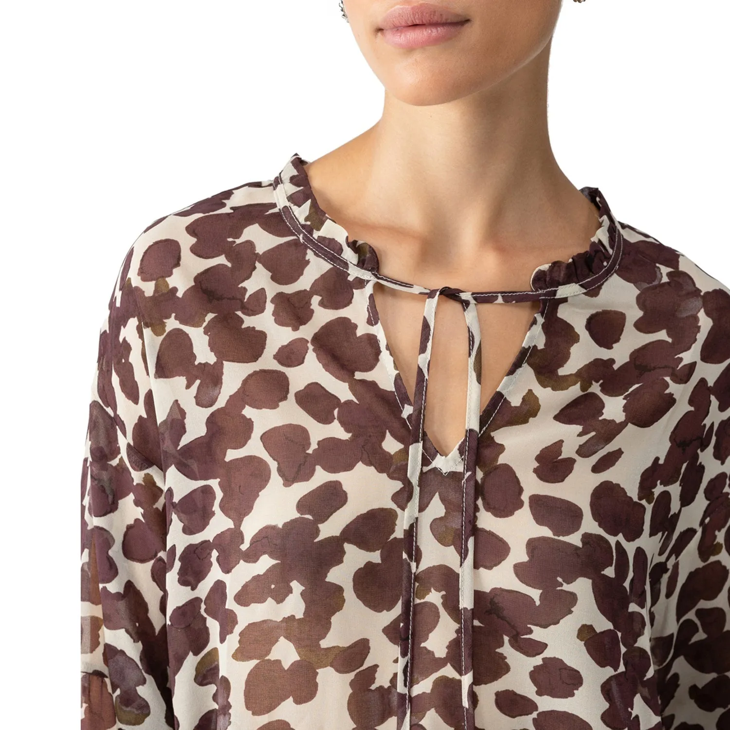 Sanctuary Watermark Blouse - Chocolate Spots