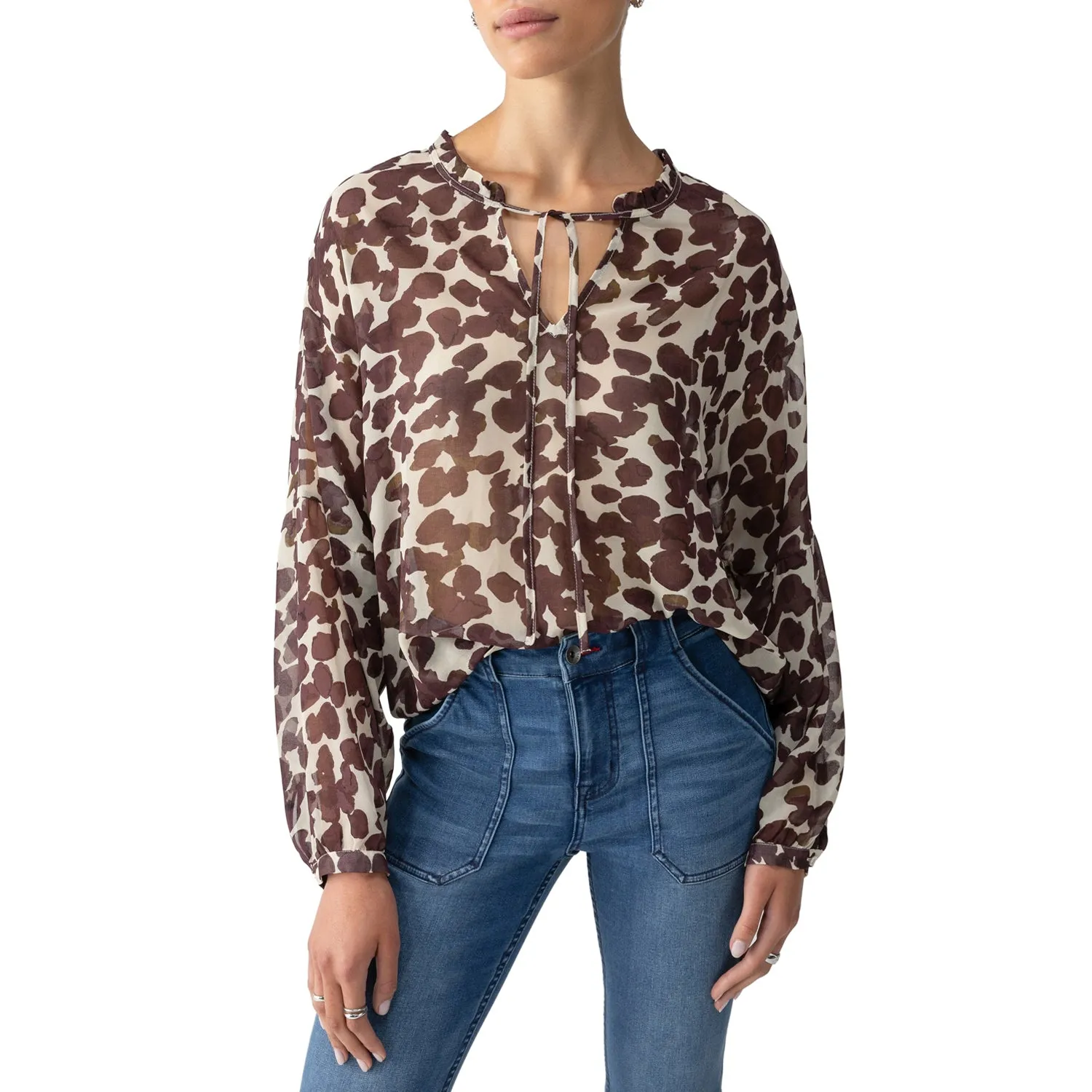 Sanctuary Watermark Blouse - Chocolate Spots