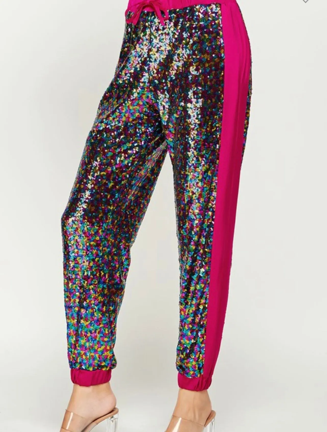 SEQUIN JOGGER PANTS