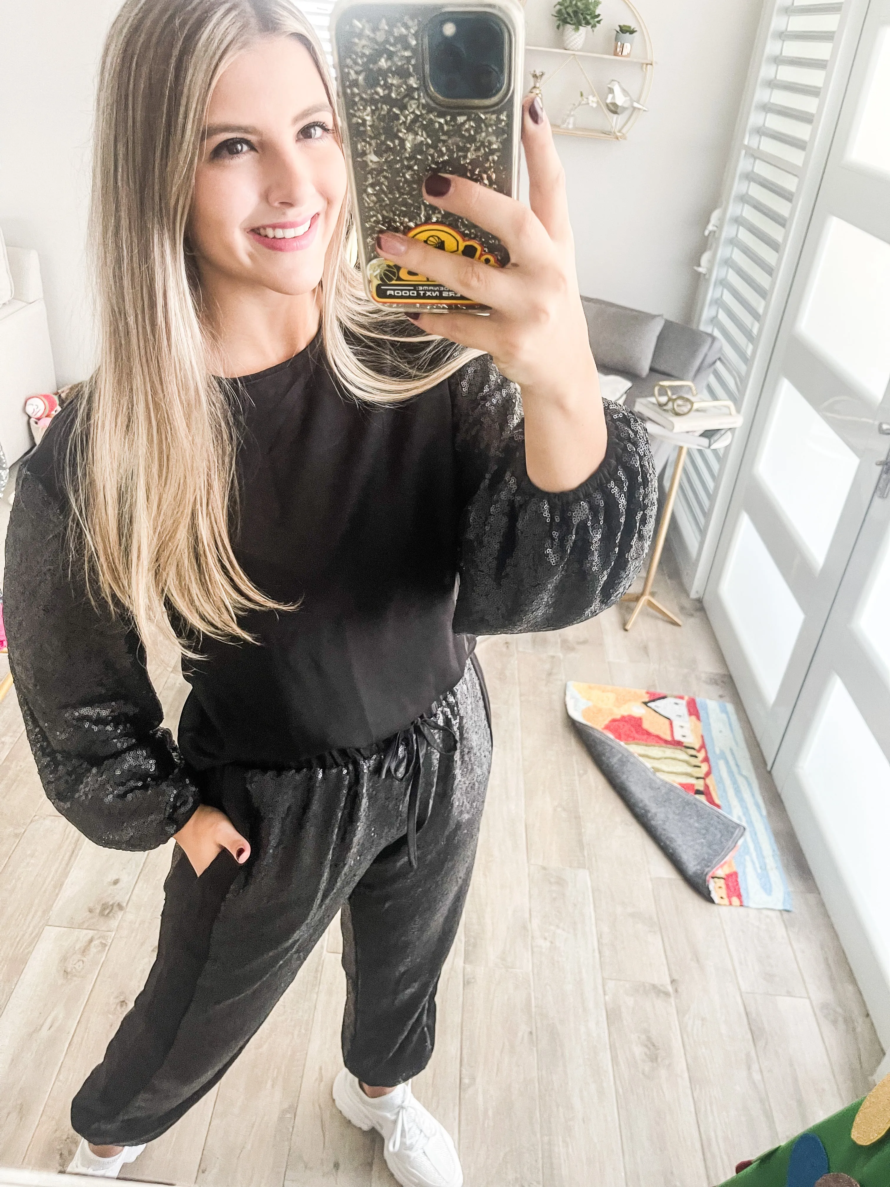 SEQUIN JOGGER PANTS