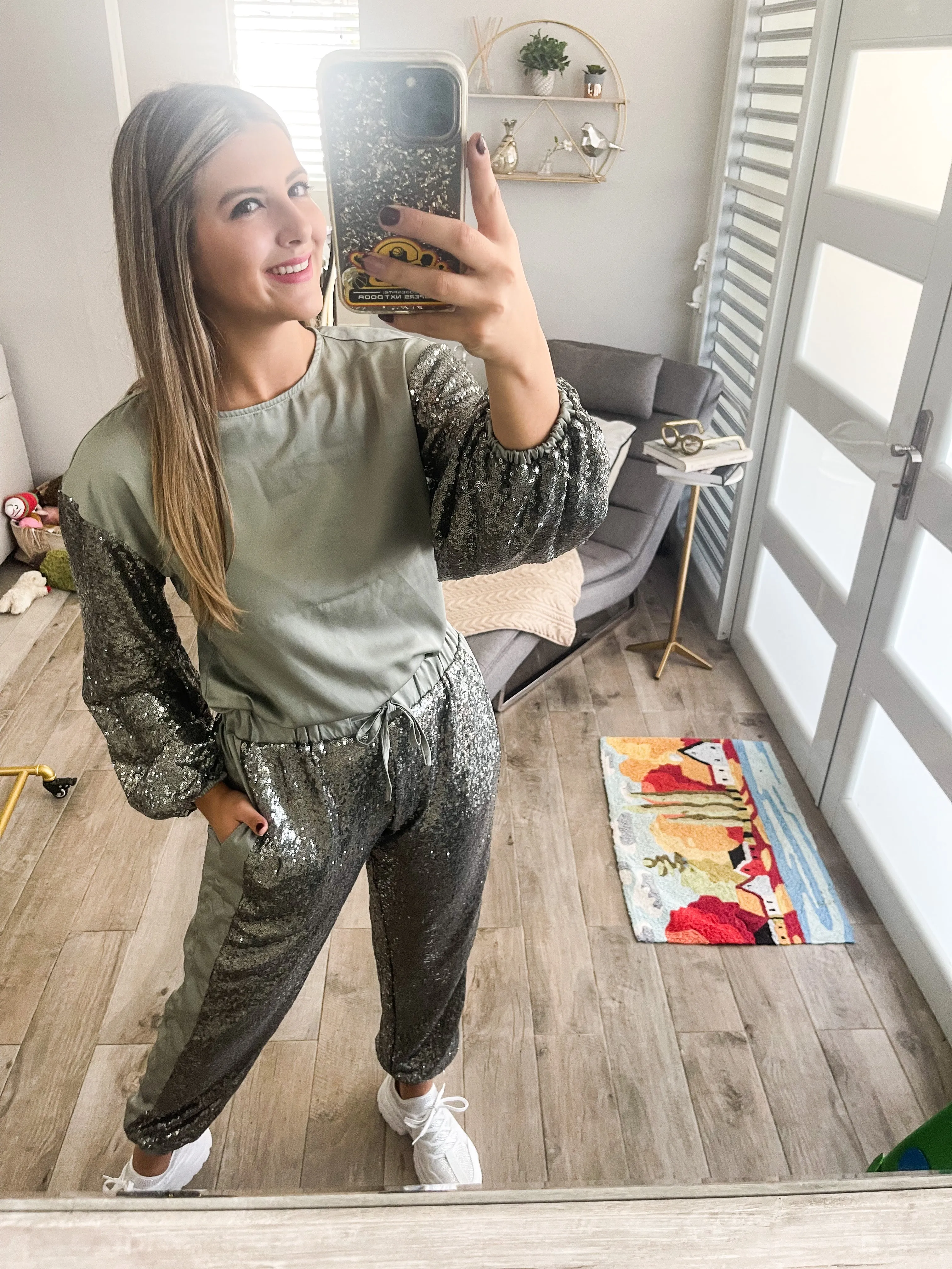 SEQUIN JOGGER PANTS