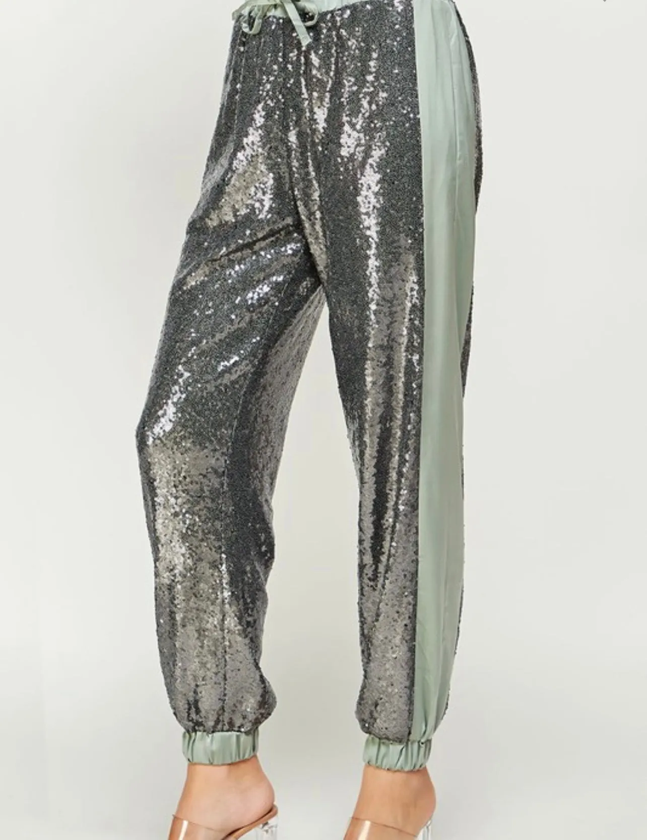 SEQUIN JOGGER PANTS