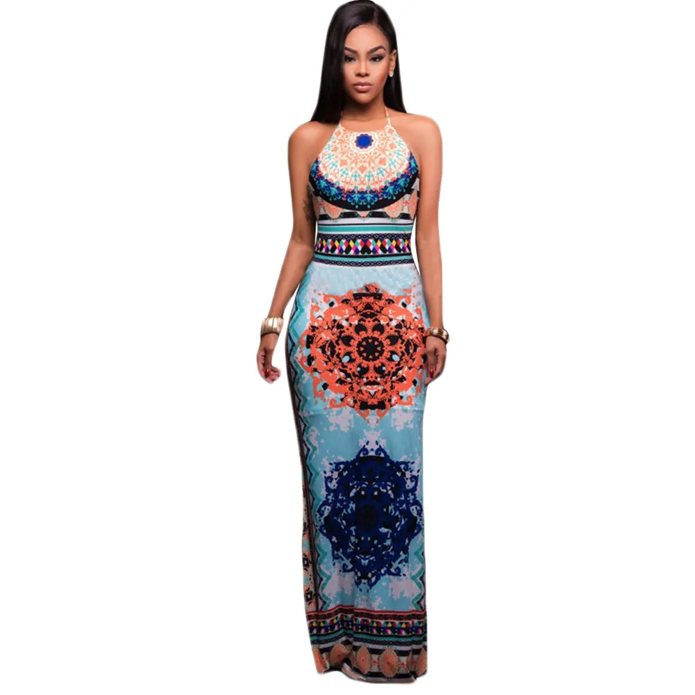 Sexy Sleeveless Boho Style Dress