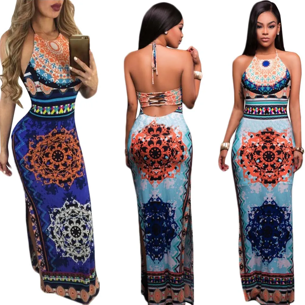 Sexy Sleeveless Boho Style Dress