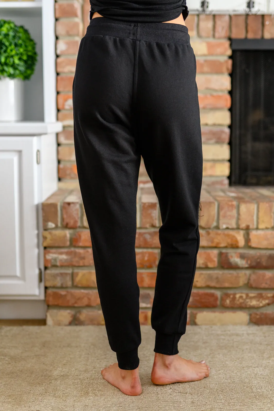She Got Skills Distressed Black Joggers