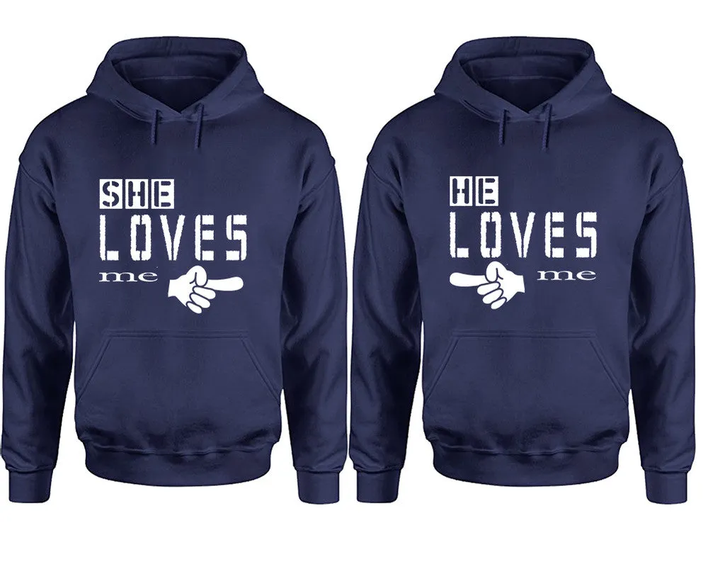 She Loves Me & He Loves Me Couple Matching Pullover Hoodies – Unisex Styles Sold Separately | Comfortable & Durable Design