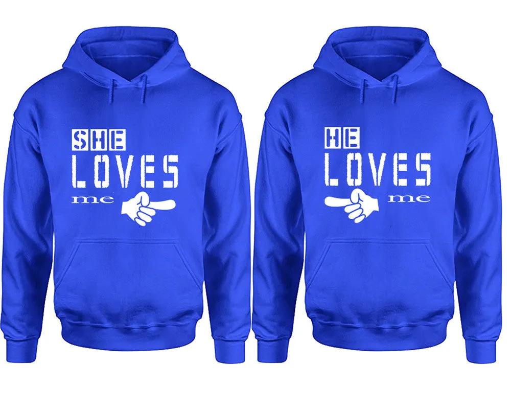She Loves Me & He Loves Me Couple Matching Pullover Hoodies – Unisex Styles Sold Separately | Comfortable & Durable Design