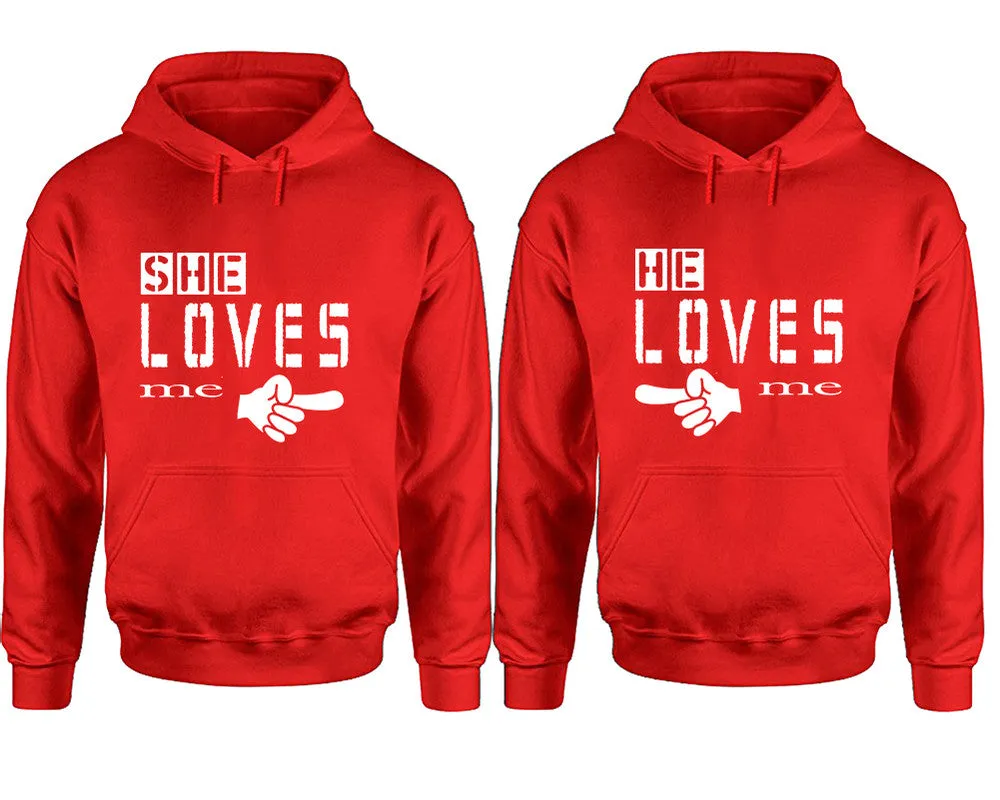 She Loves Me & He Loves Me Couple Matching Pullover Hoodies – Unisex Styles Sold Separately | Comfortable & Durable Design