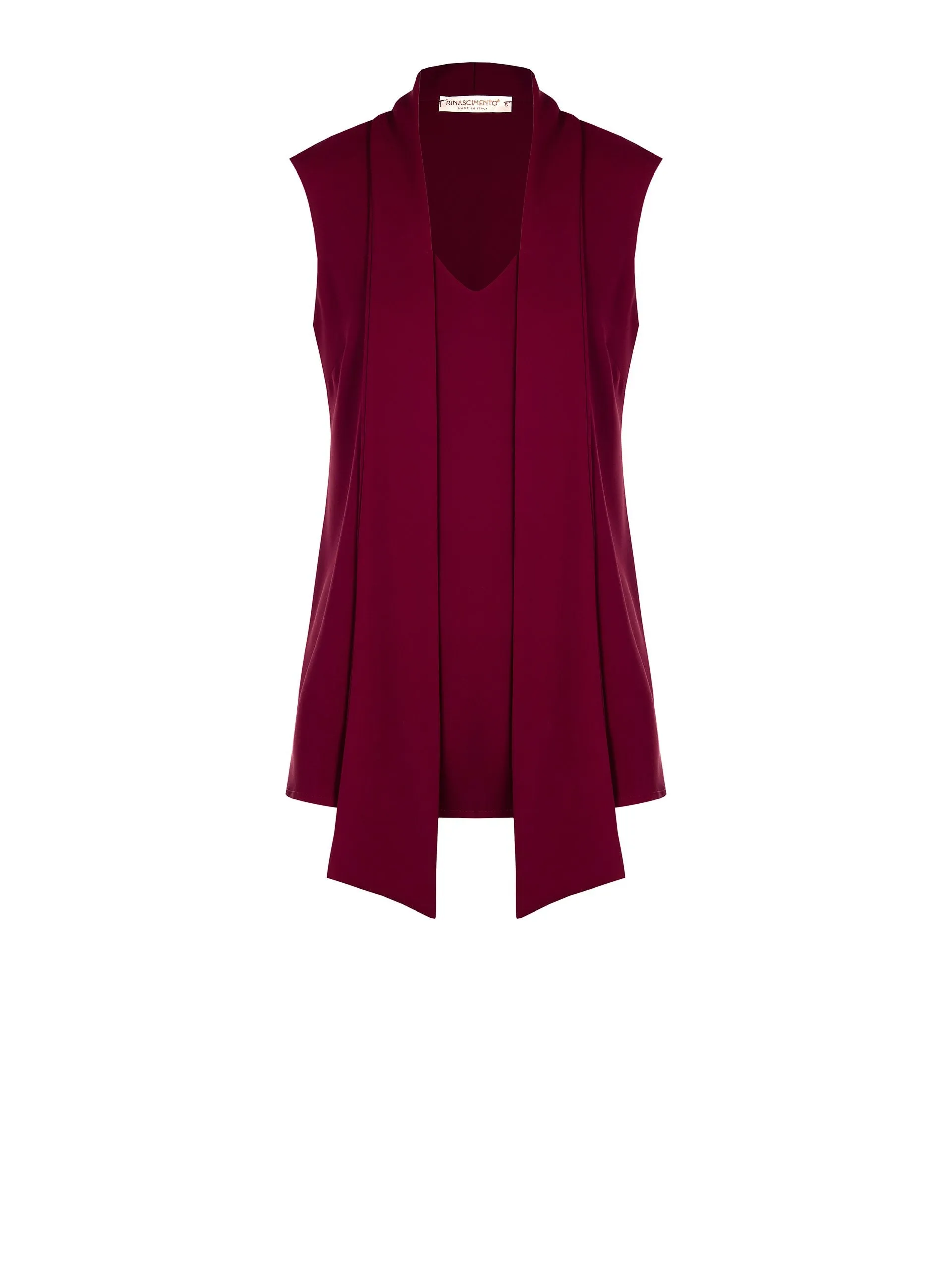 Sleeveless Front Knot Blouse
