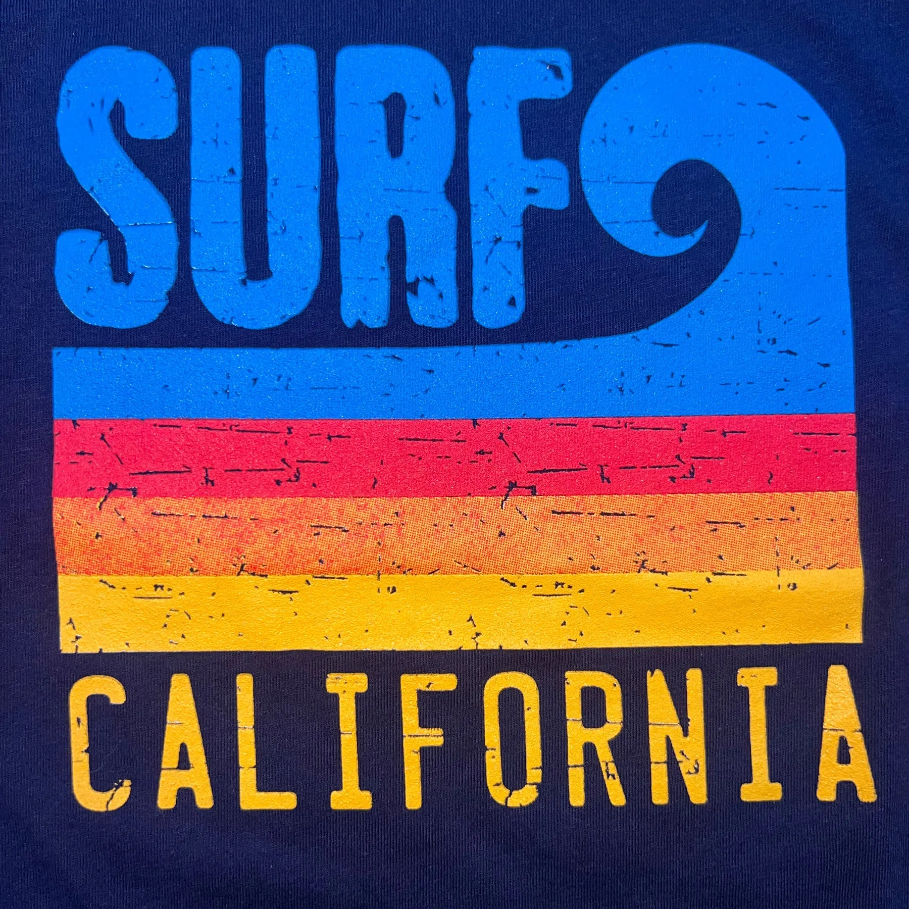 Sol Baby Surf California Wave Stripe Navy Bodysuit