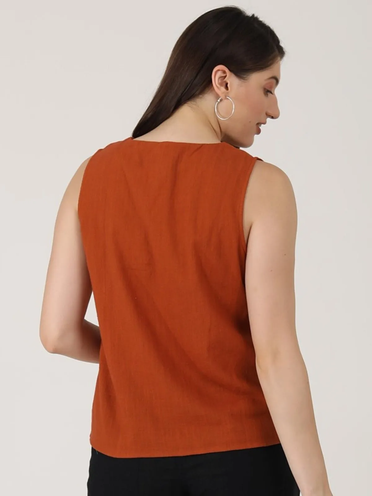 Solid Organic Cotton Top Rust