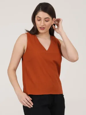 Solid Organic Cotton Top Rust