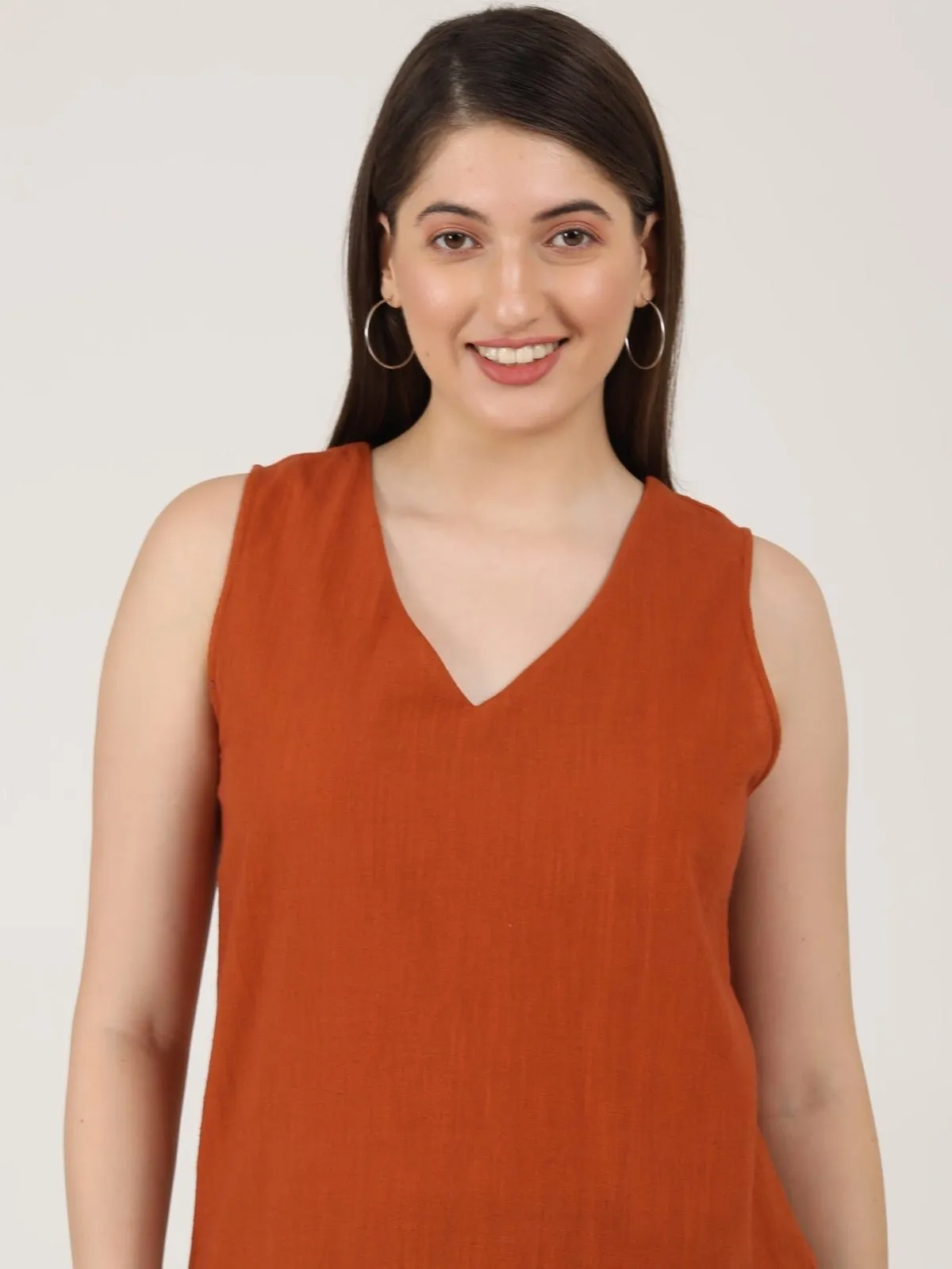 Solid Organic Cotton Top Rust