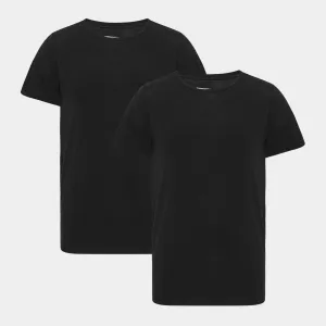 Sorte slim fit crew neck bambus T-shirts - 2 pak