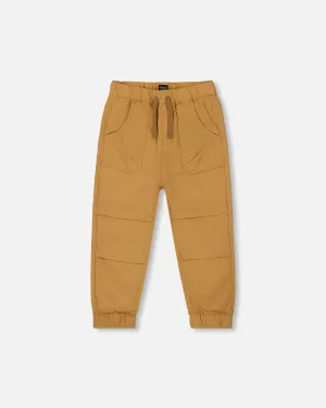Stretch Twill Jogger Pant Tan