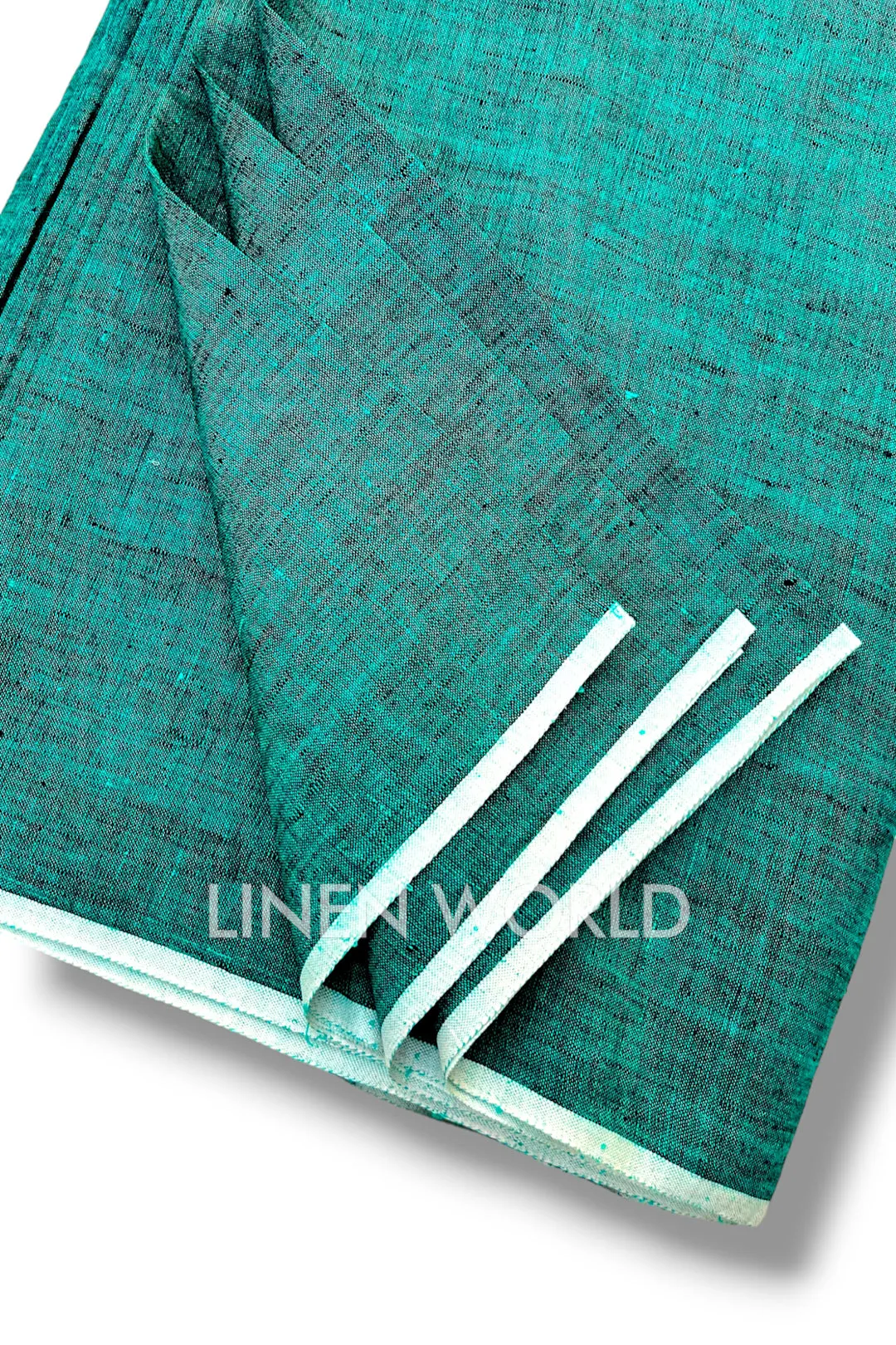 Teal Green Linen Fabric (60 Lea)
