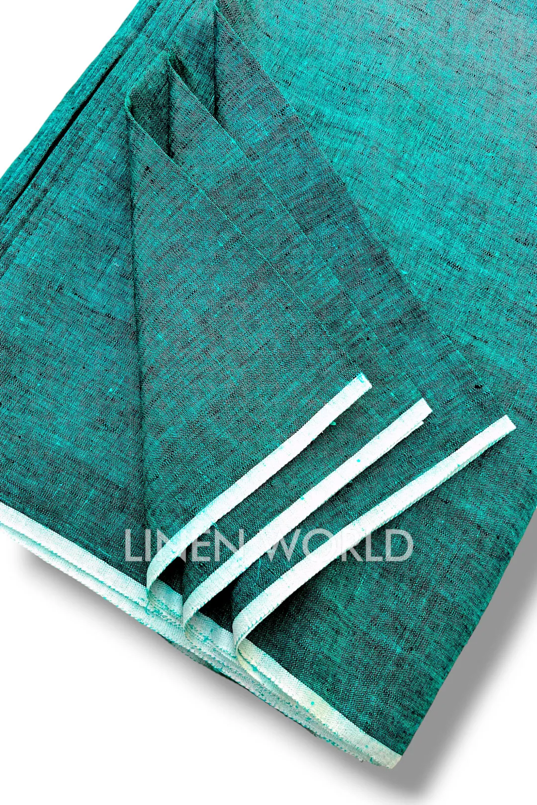 Teal Green Linen Fabric (60 Lea)