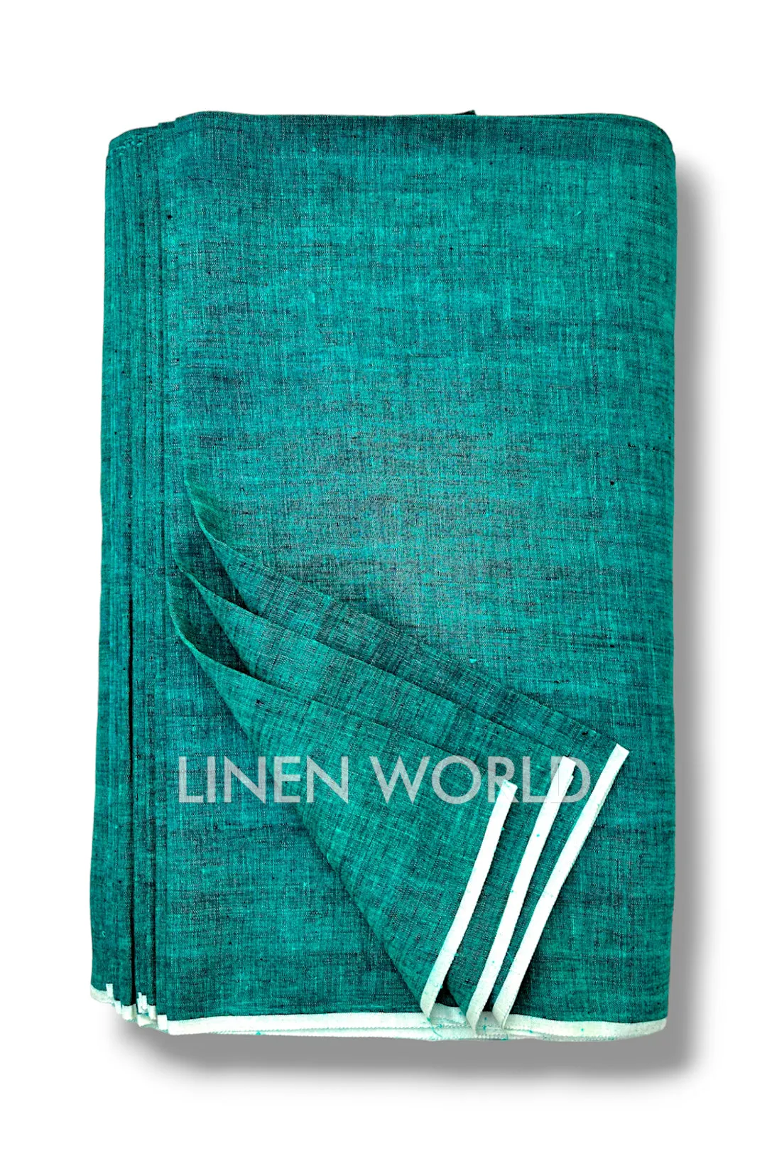 Teal Green Linen Fabric (60 Lea)